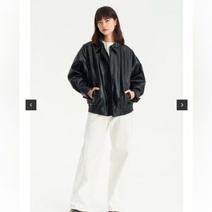 OLIVE Clothing - Marlowe Faux Leather Bomber